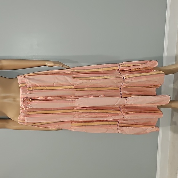 Matilda Jane Dresses & Skirts - Matilda Jane Apricot tiered striped skirt size large